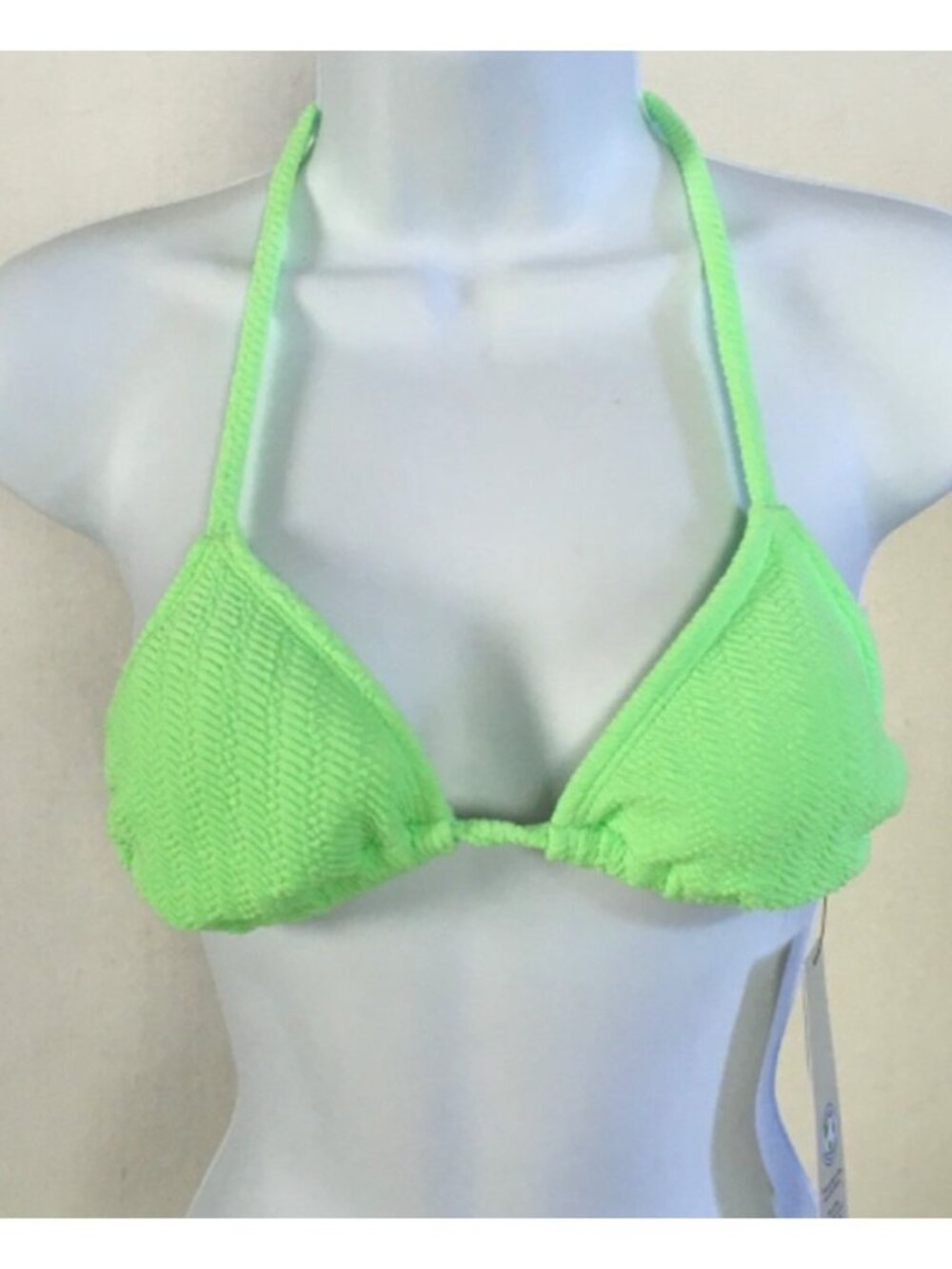 No Boundaries Bikini Swim Suit Top Size XXS 00 Green Removable Pads New w Tags